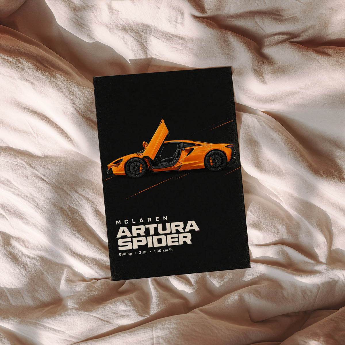 Vintage McLaren Artura Spider Print, Supercar Wall