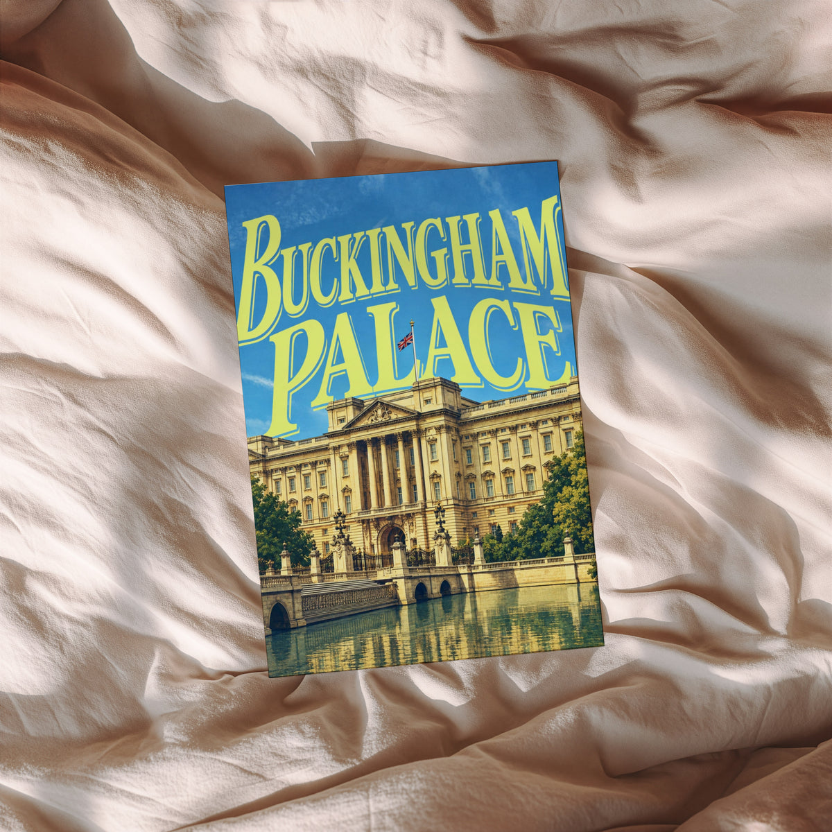 Vintage Buckingham Palace Poster, London Wall Art Print