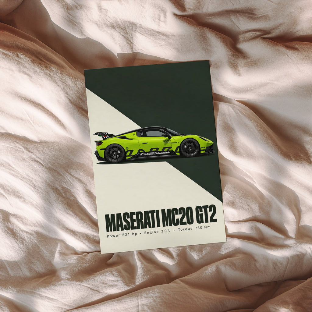 Vintage Maserati MC20 GT2 Print, Car Wall Art