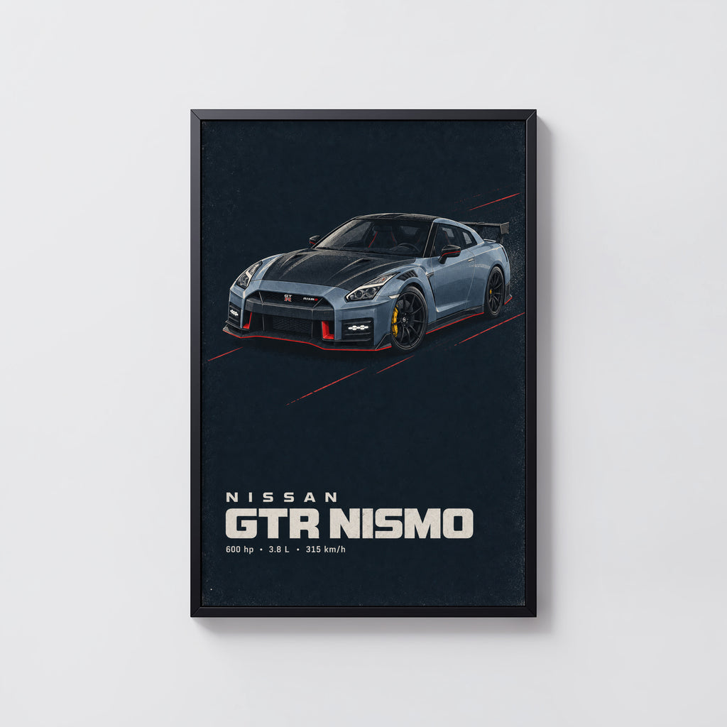 Vintage Nissan GTR Nismo Print, Car Wall Art