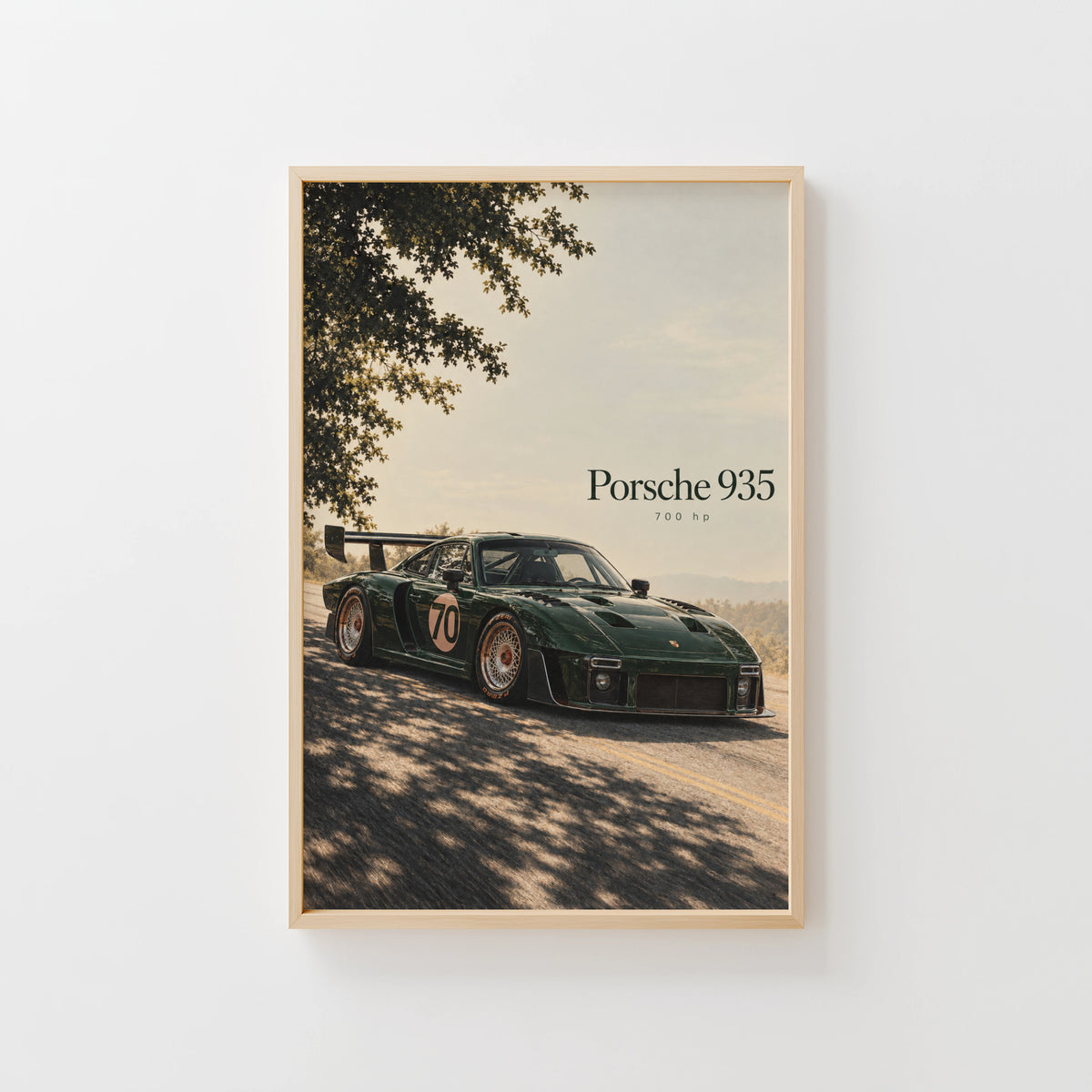 Vintage Porsche 935 Print, Race Car Wall Art