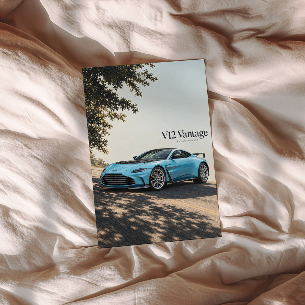 Vintage Aston Martin V12 Vantage Print, Car Art