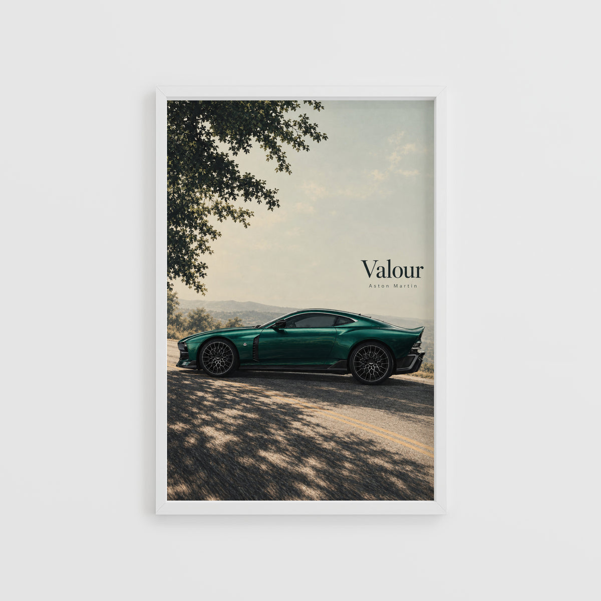 Vintage Aston Martin Valour Print, Green Car Art