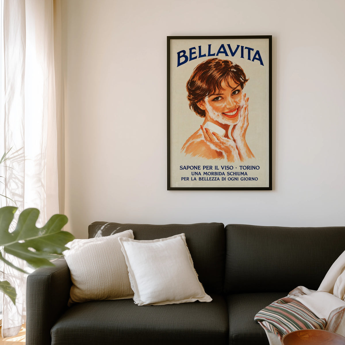 Vintage Italian Soap Advert Poster, Retro Wall Art