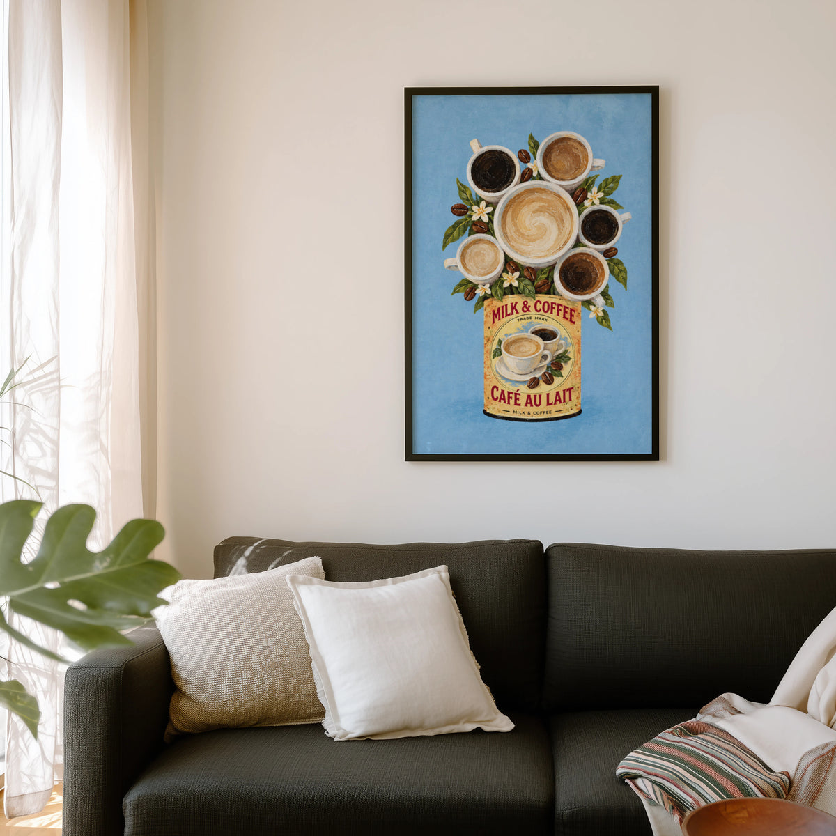 Vintage Coffee Print and Poster, Cafe au Lait Kitchen Art