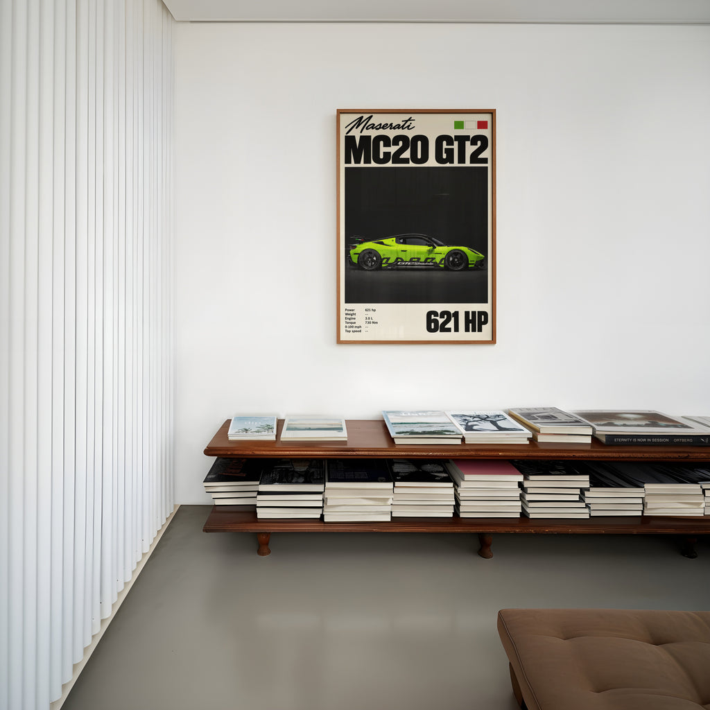 Vintage Maserati MC20 GT2 Print, Car Wall Art