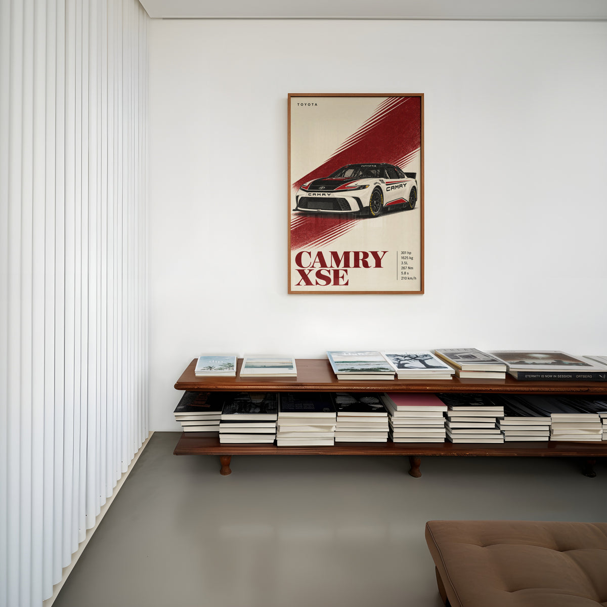 Vintage Toyota Camry XSE Print, Race Car Wall Art