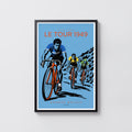 Vintage Tour de France Poster, Cyclists Wall Art, Bike Print