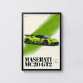 Vintage Maserati MC20 GT2 Print, Racing Car Art