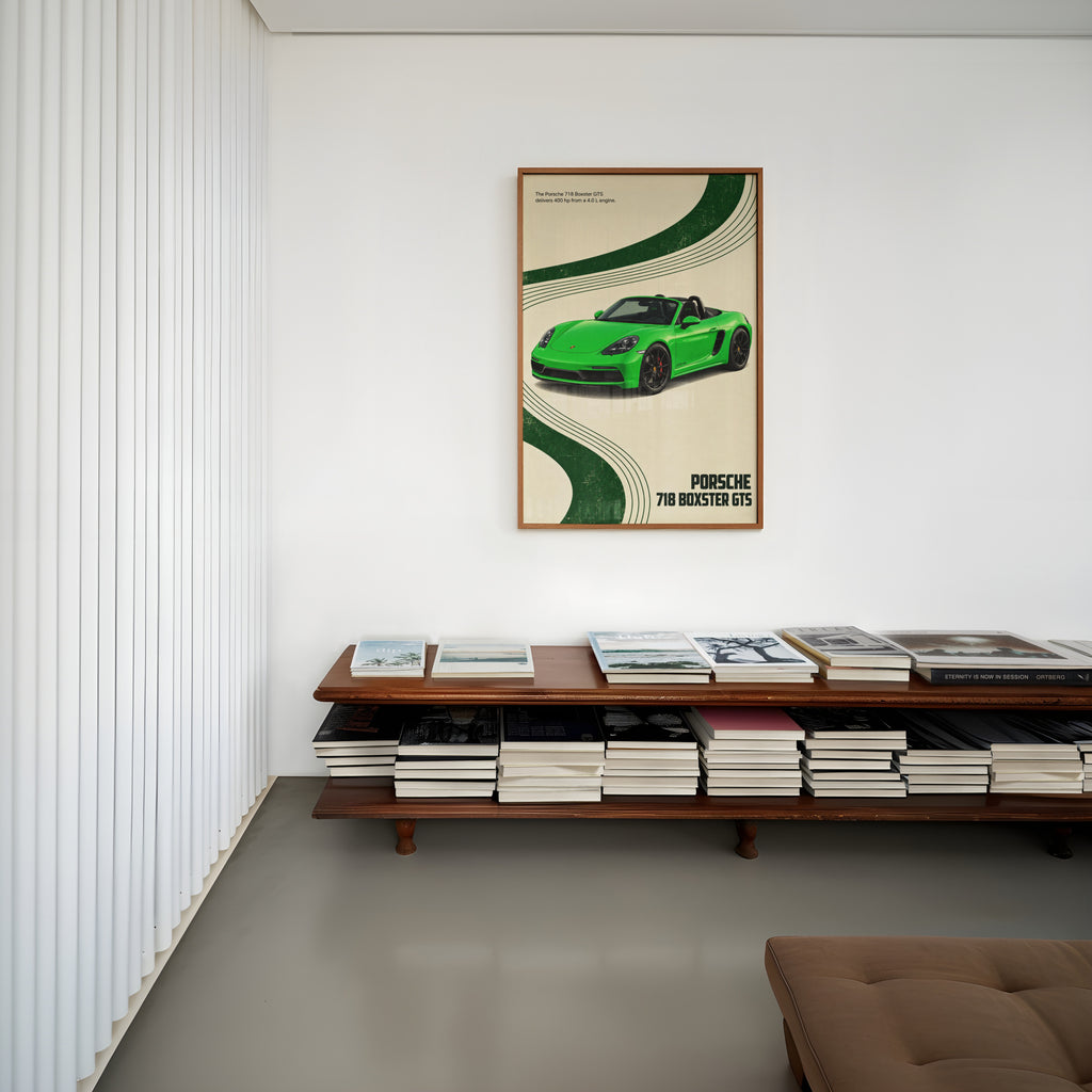 Vintage Print, Porsche Boxster GTS Car Wall Art