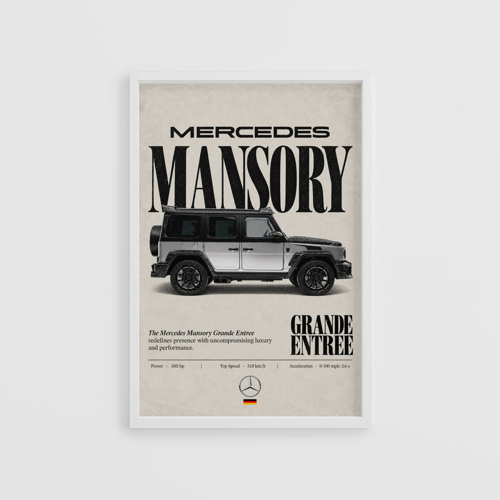 Vintage Mercedes Mansory Print, Car Wall Art