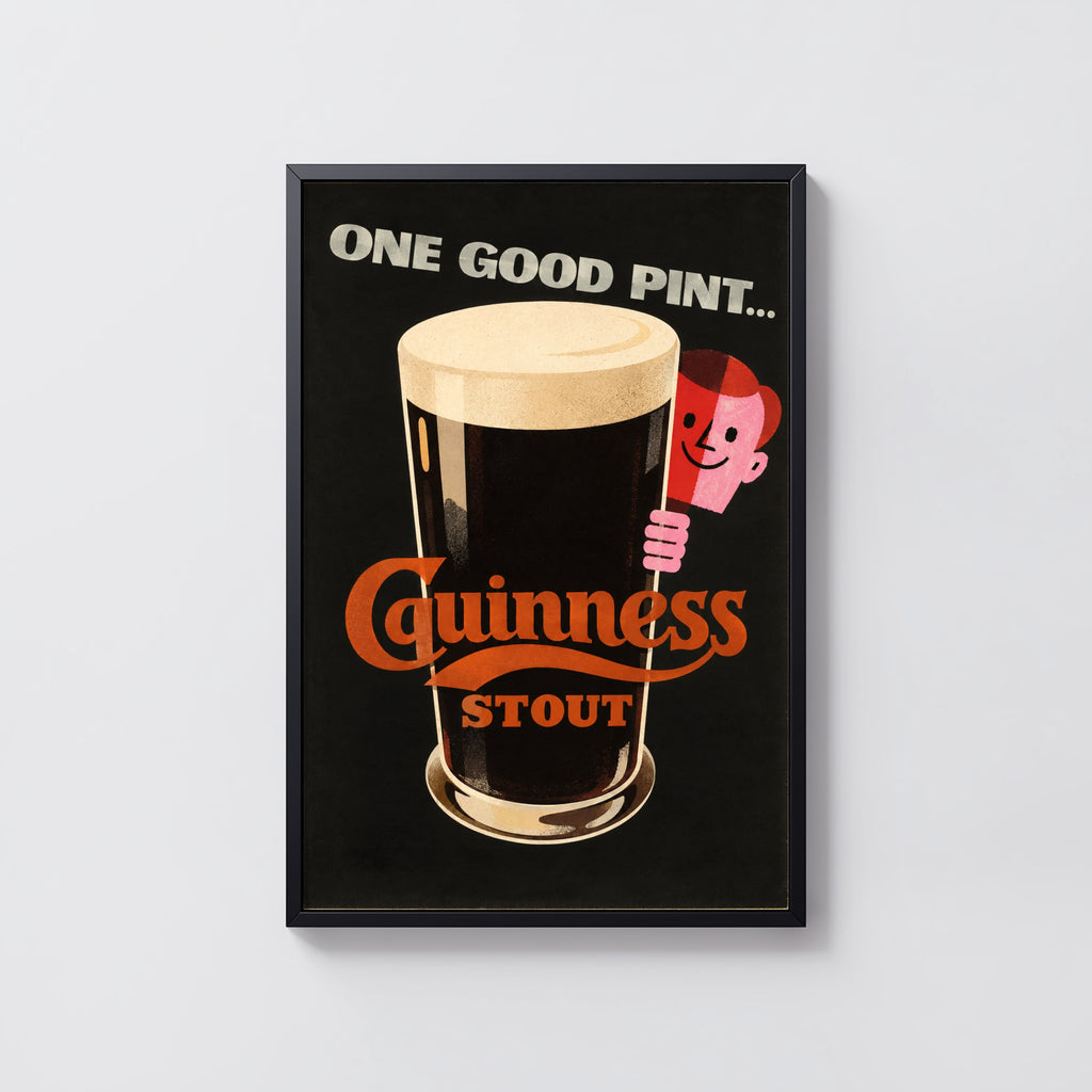 Vintage Guinness Stout Print, Beer Poster, Pub Wall Art