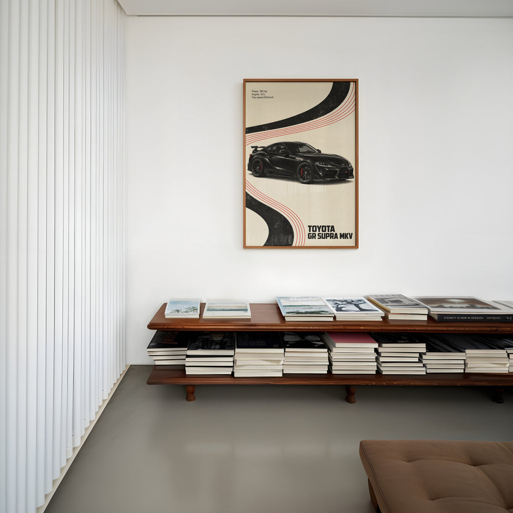 Vintage Toyota GR Supra MkV Print, Car Wall Art
