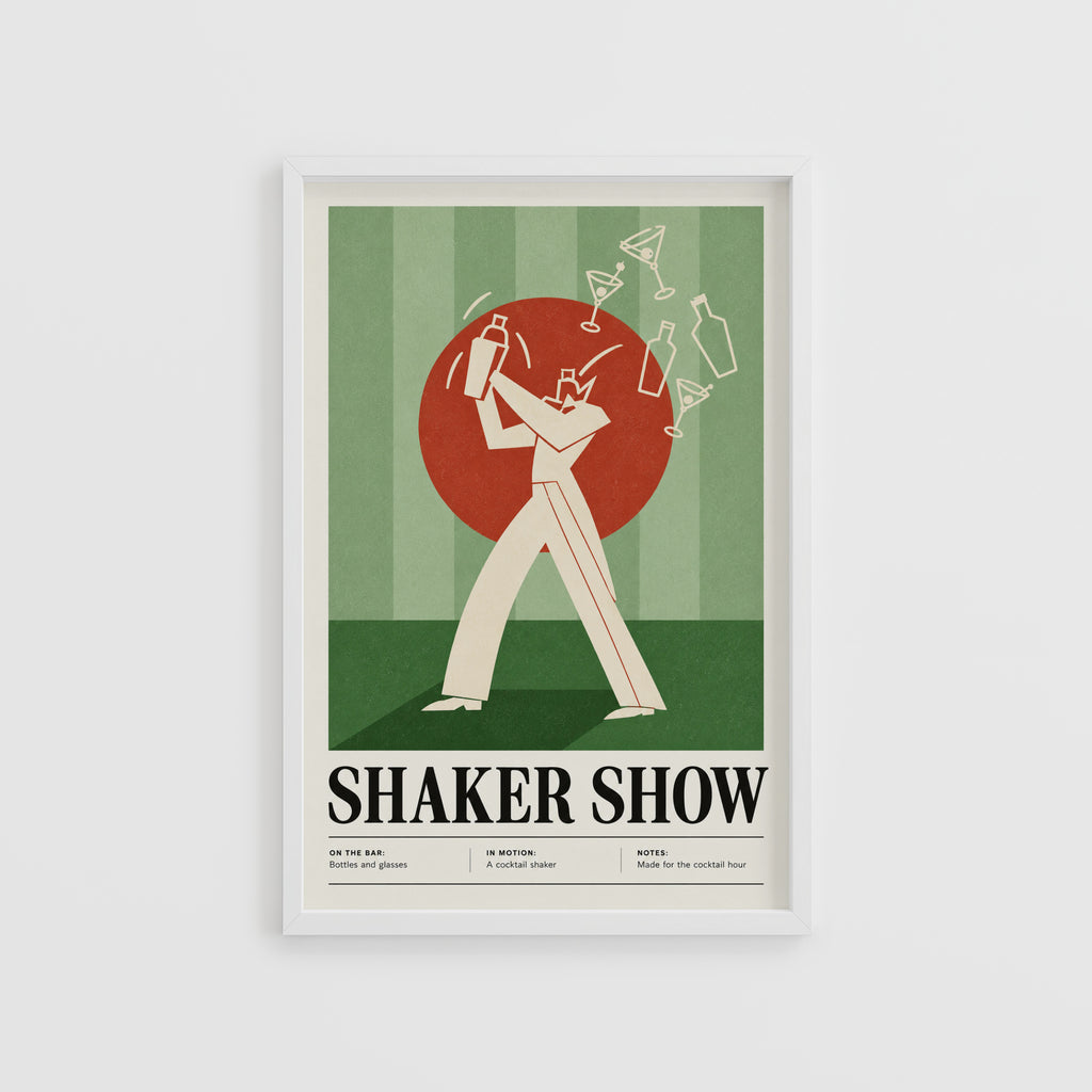 Vintage Cocktail Print Poster, Retro Bar Wall Art