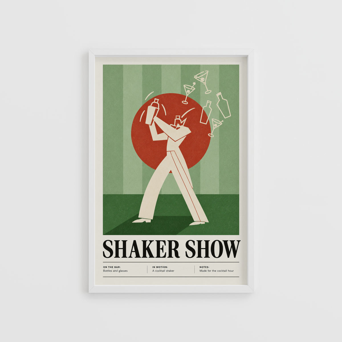 Vintage Cocktail Print Poster, Retro Bar Wall Art
