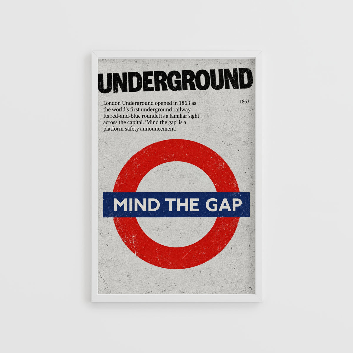 Vintage London Underground Poster, Mind the Gap Print