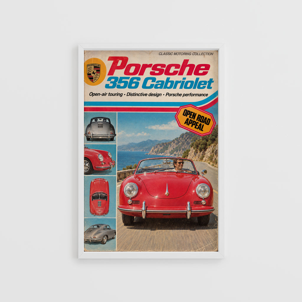 Vintage Porsche 356 Poster, Classic Car Print, Wall Art