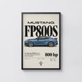 Vintage Mustang FP800S Print, Car Wall Art