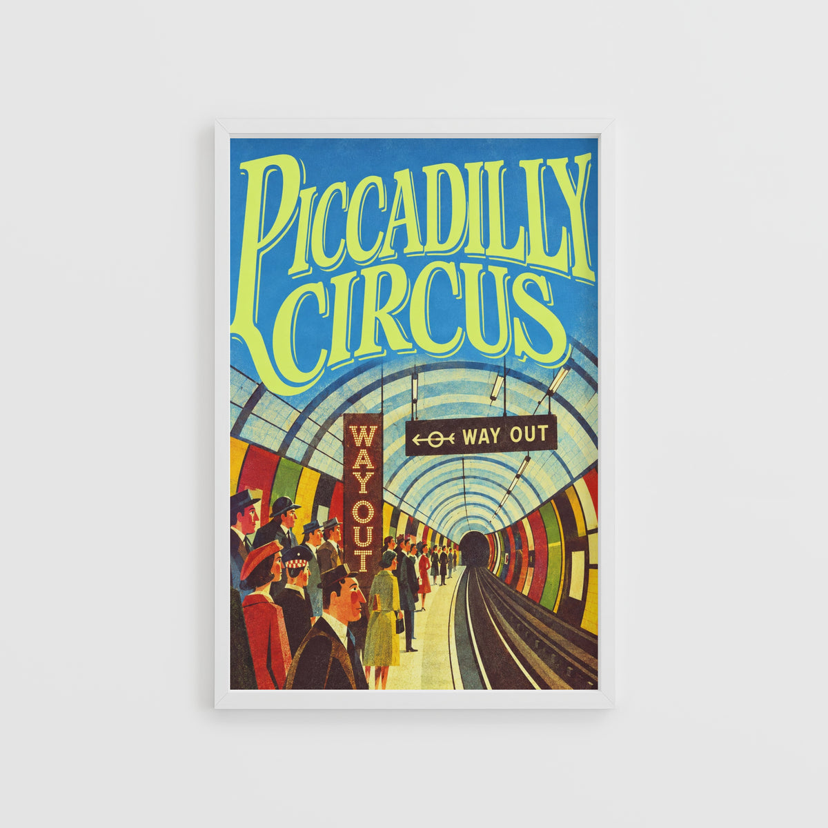 Vintage Piccadilly Circus Poster, London Underground Print