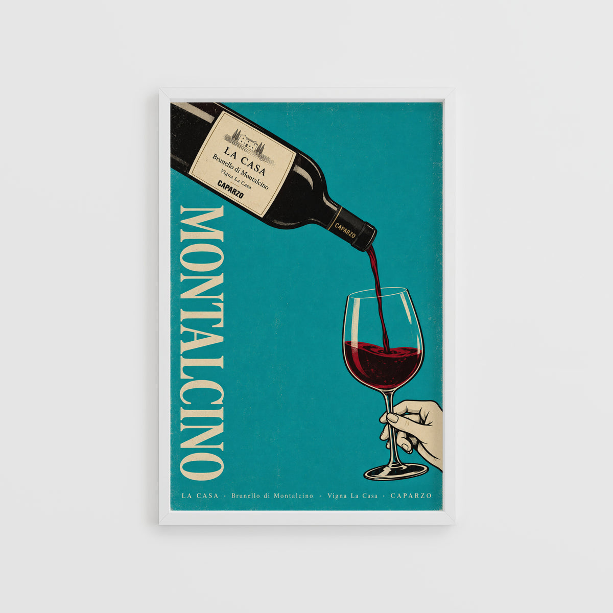 Vintage Brunello di Montalcino Wine Print Poster