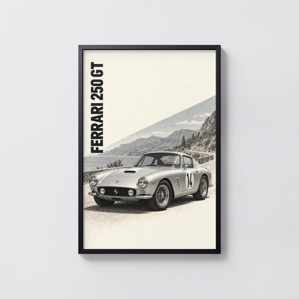 Vintage Ferrari 250 GT Print, Classic Car Poster