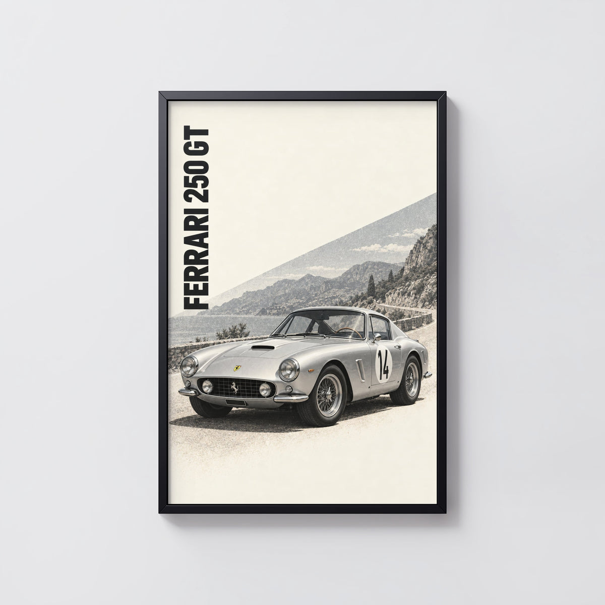 Vintage Ferrari 250 GT Print, Classic Car Poster