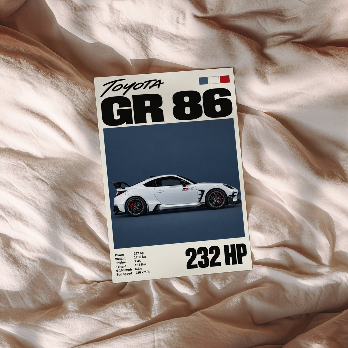 Vintage Toyota GR 86 Print, Car Wall Art