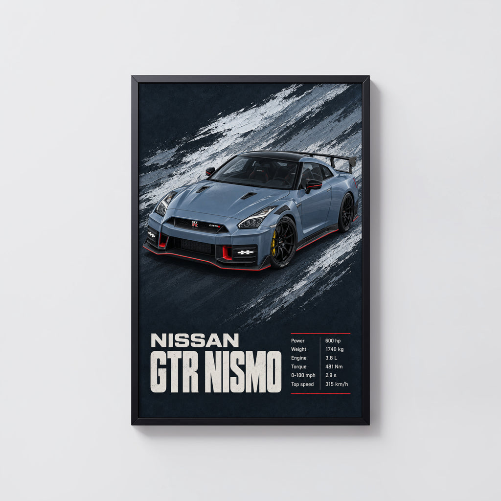 Vintage Nissan GTR NISMO Print, Car Wall Art