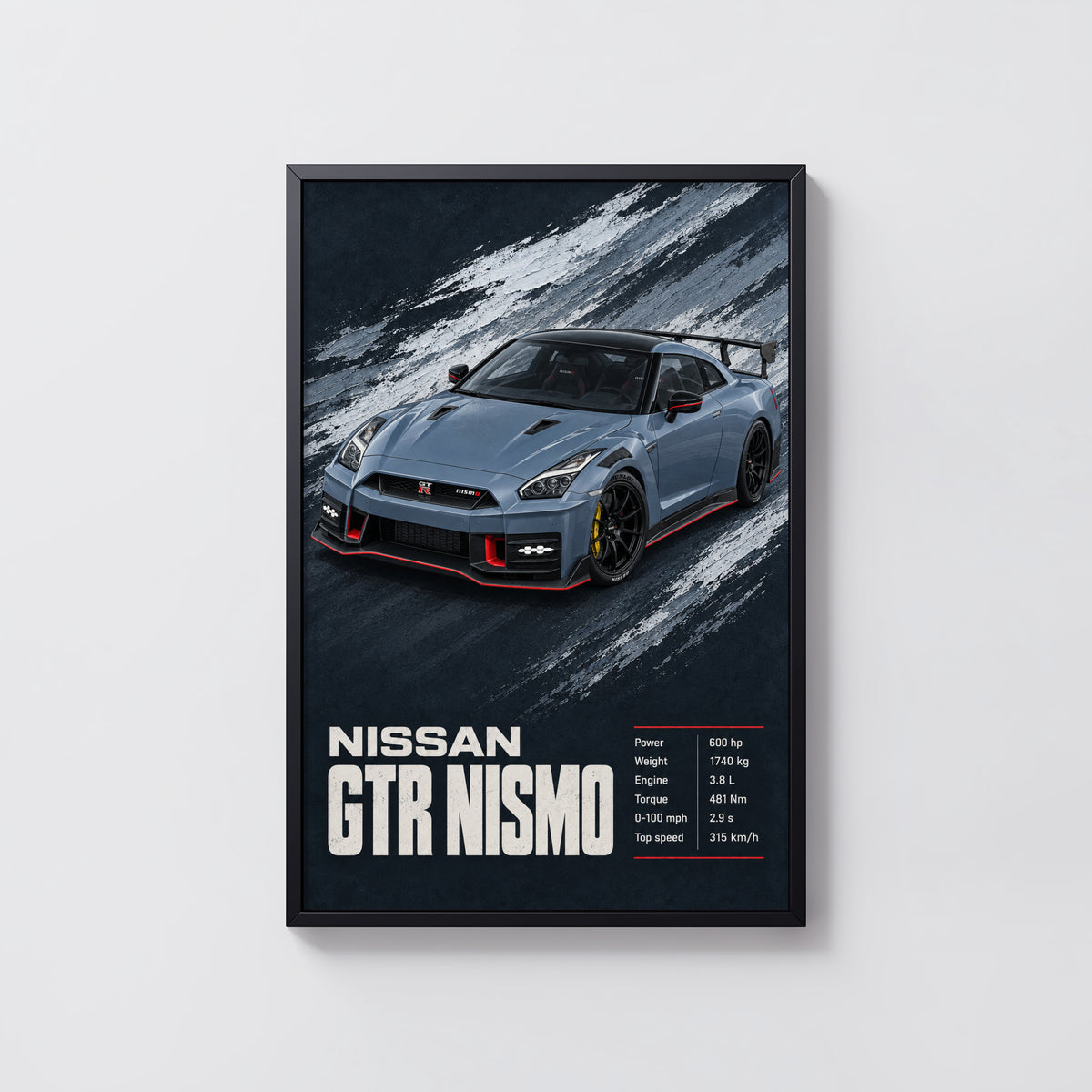 Vintage Nissan GTR NISMO Print, Car Wall Art