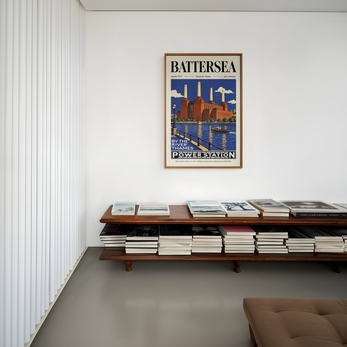Vintage Battersea Power Station Poster, London Wall Art