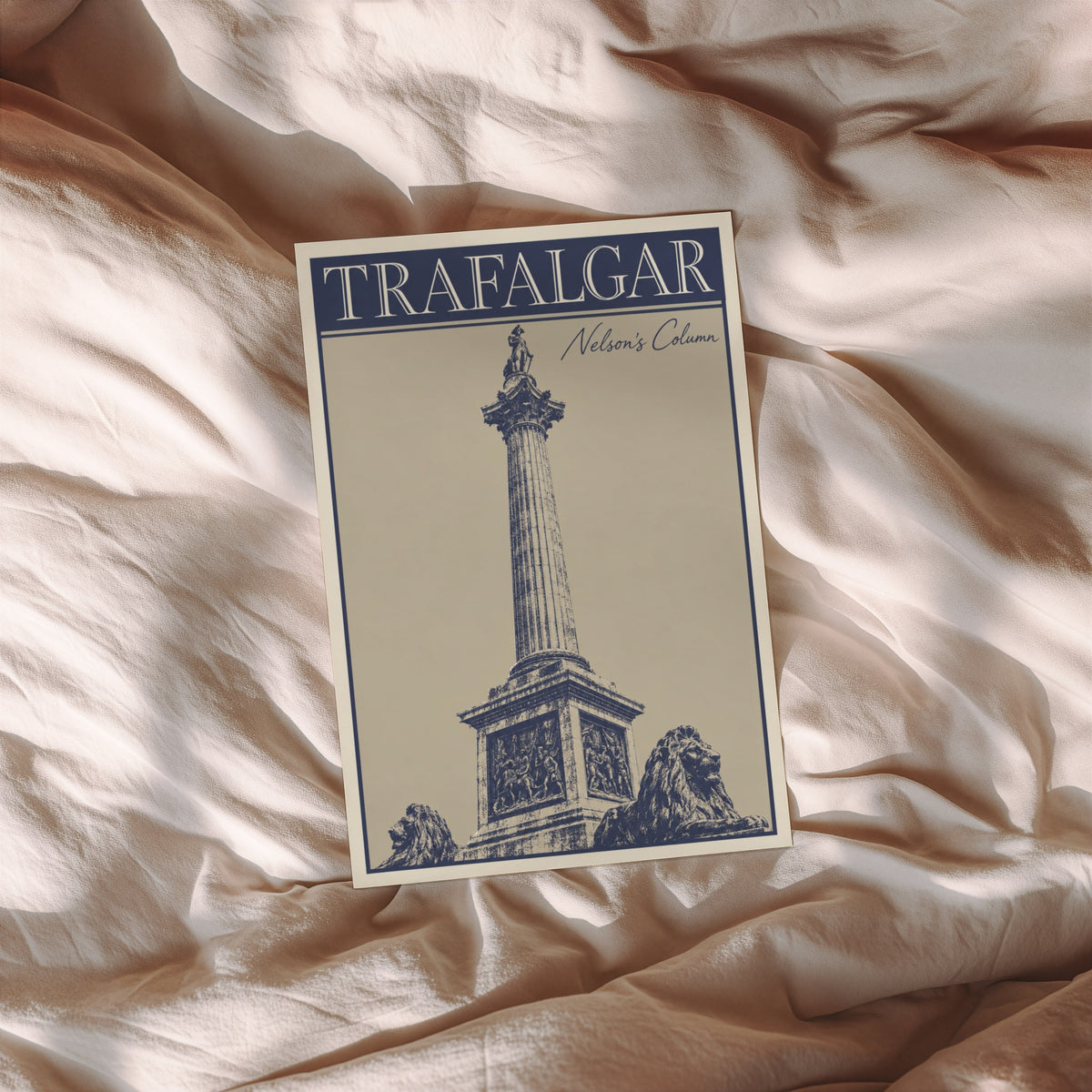 Vintage Nelson's Column Poster, Trafalgar Square London
