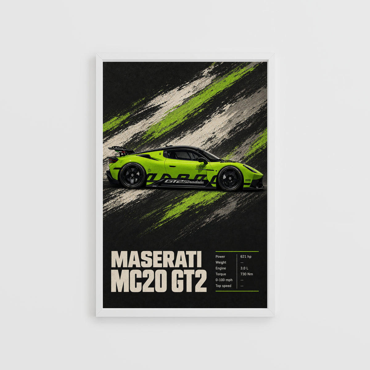 Vintage Maserati MC20 GT2 Print, Car Wall Art