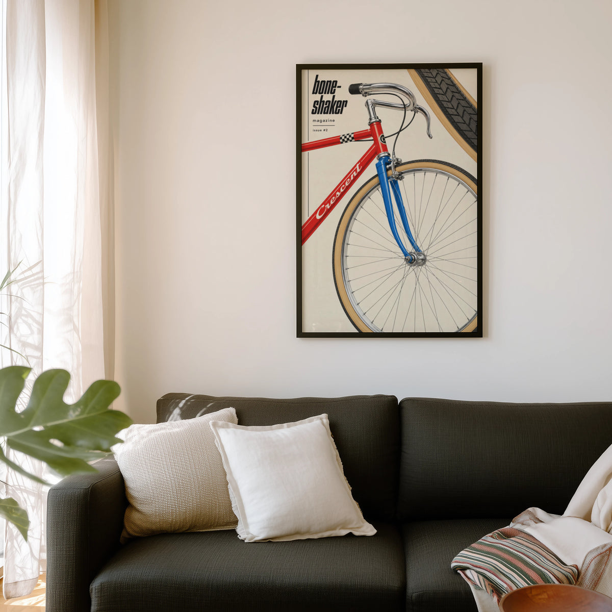 Vintage Crescent Bicycle Poster, Retro Cycling Print