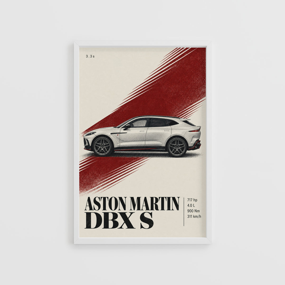 Vintage Aston Martin DBX S Print, Car Poster, Wall Art