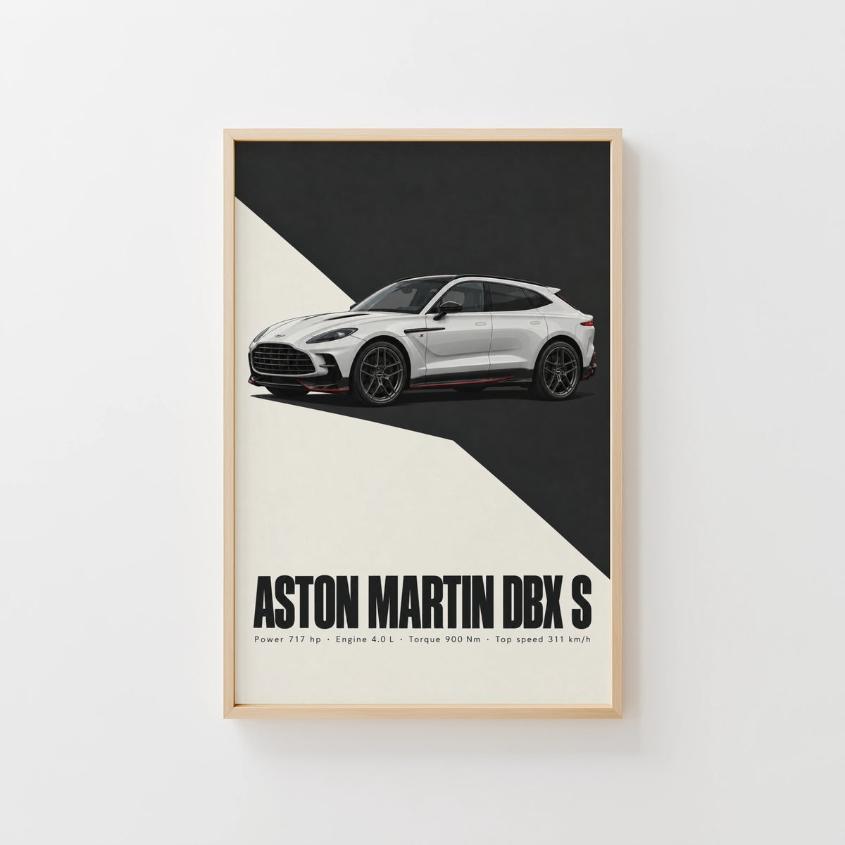 Vintage Aston Martin DBX S Print, Car Wall Art