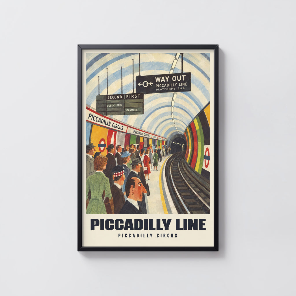 Vintage Piccadilly Circus Poster, London Underground Print