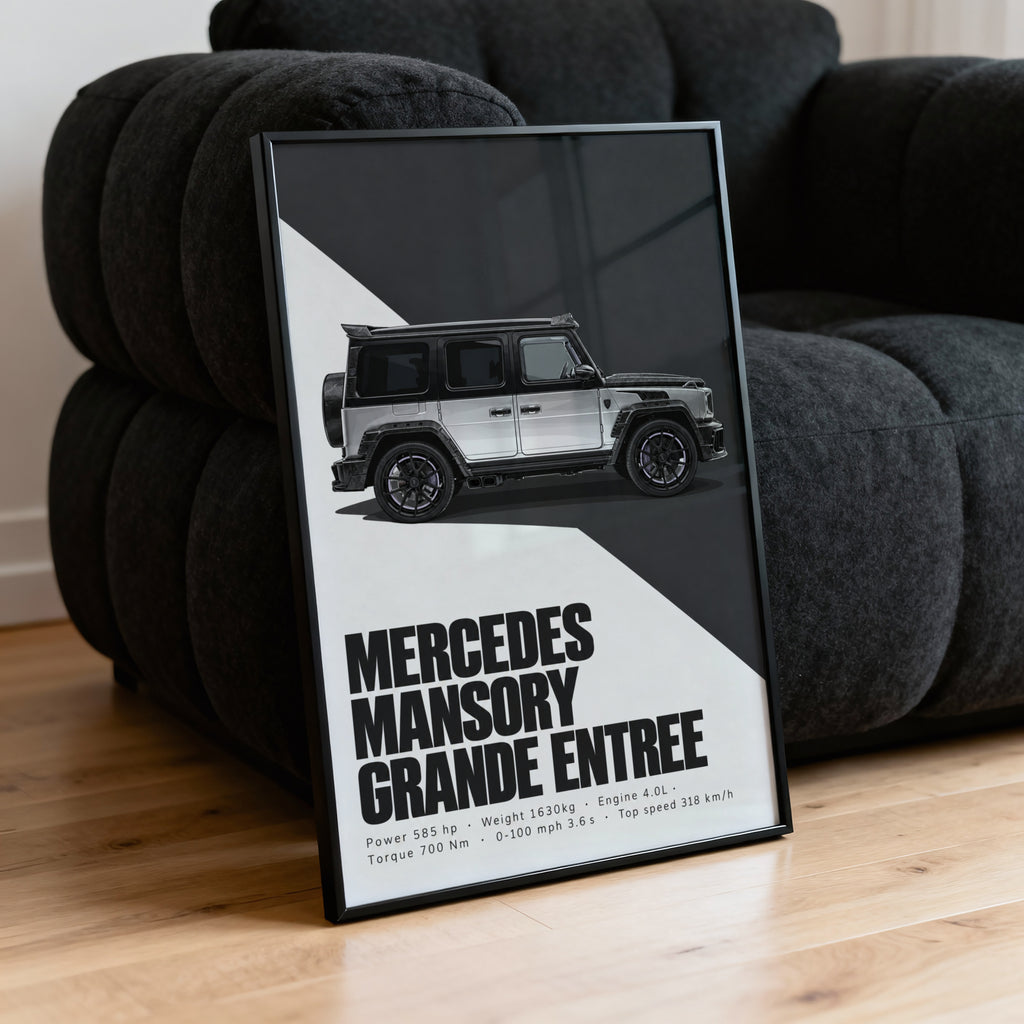 Vintage Mercedes Mansory G Wagon Print, Car Art