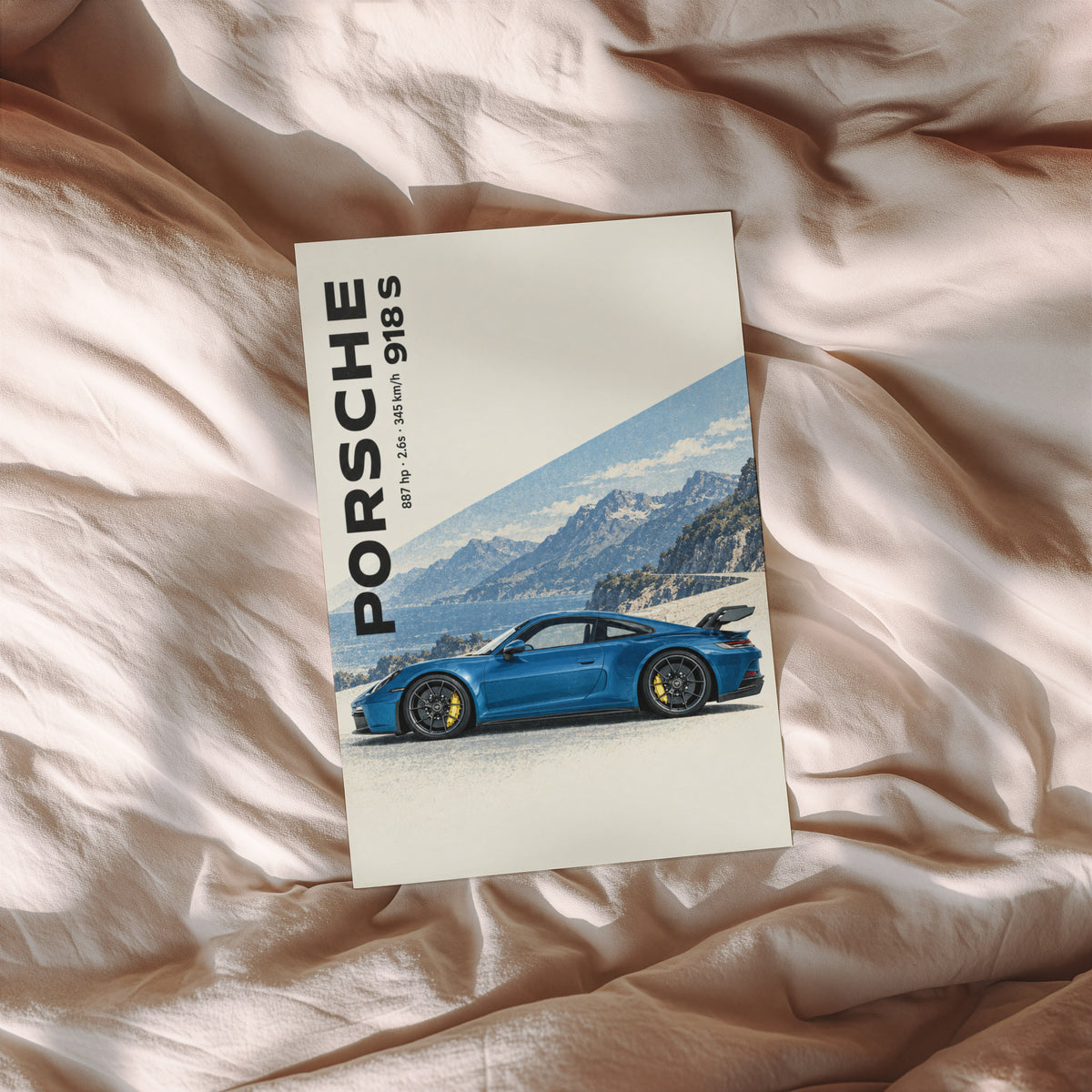 Vintage Porsche 918 S Print, Car Wall Art