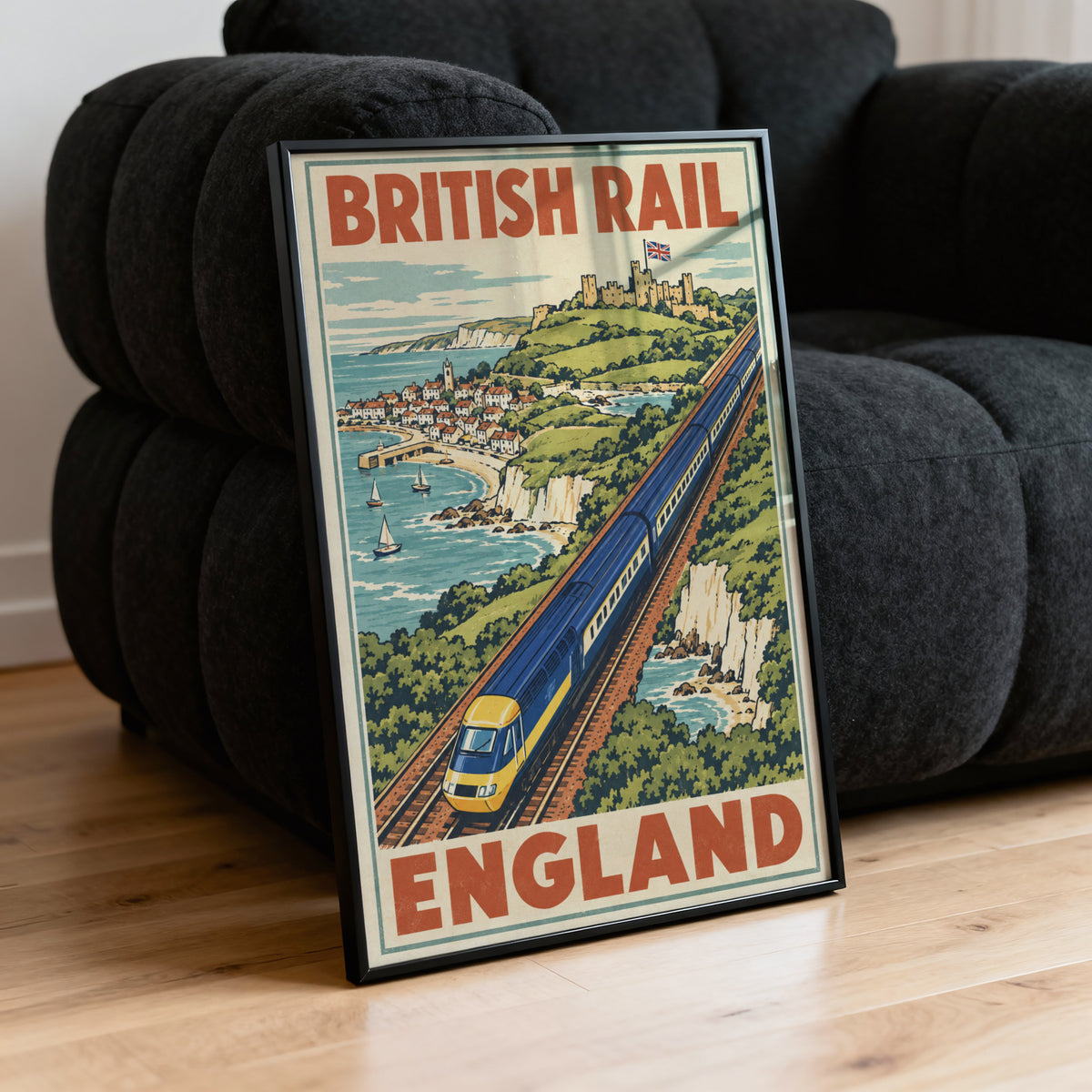 Vintage British Rail Poster, England Coast Wall Art Print