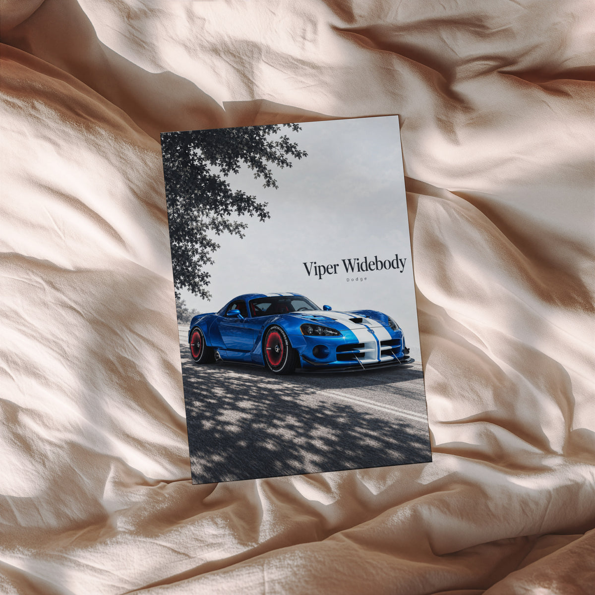 Vintage Dodge Viper Widebody Print, Car Wall Art