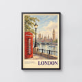 Vintage London Poster, Westminster Bridge Wall Art