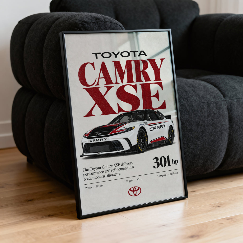 Vintage Toyota Camry XSE Print, Car Wall Art