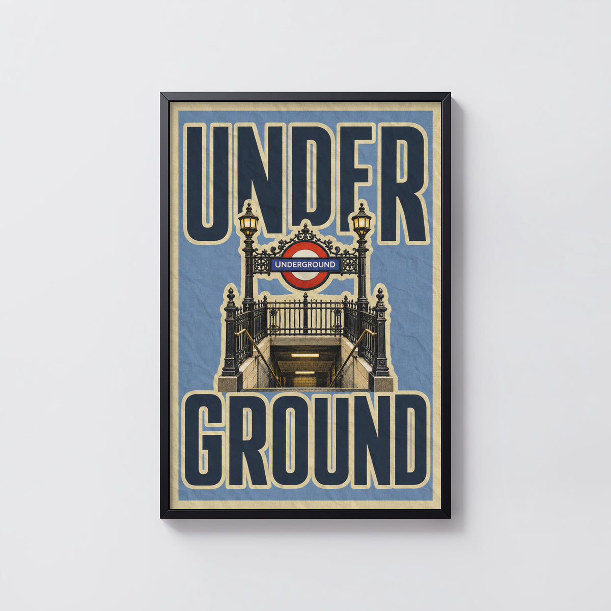 Vintage London Underground Poster, Tube Station Print