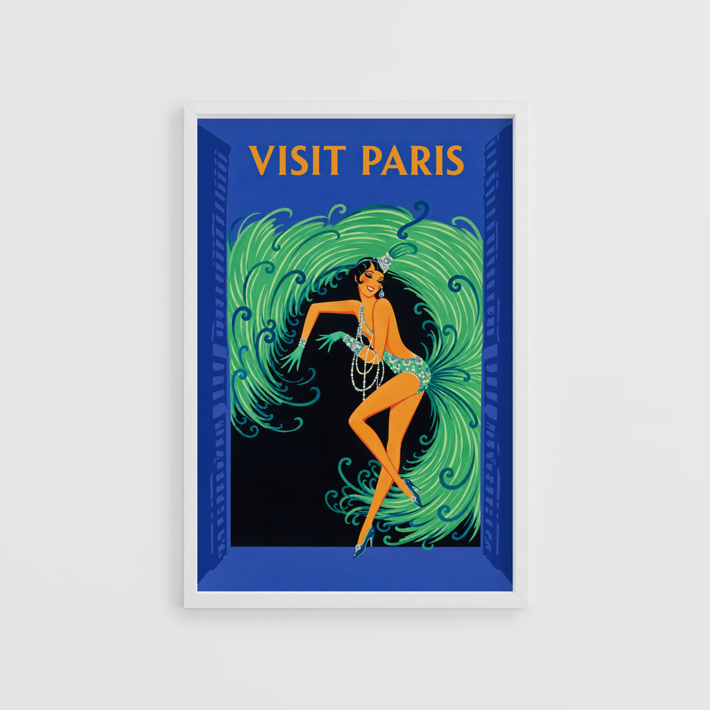 Vintage Paris Poster, Art Deco Cabaret Wall Art, Print