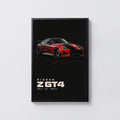 Vintage Nissan Z GT4 Print, Racing Car Wall Art