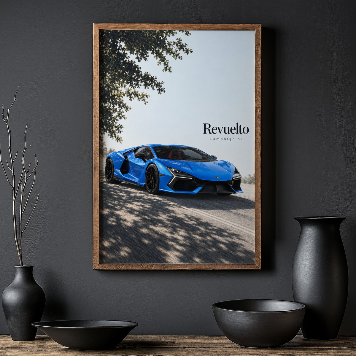 Vintage Lamborghini Revuelto Print, Car Wall Art