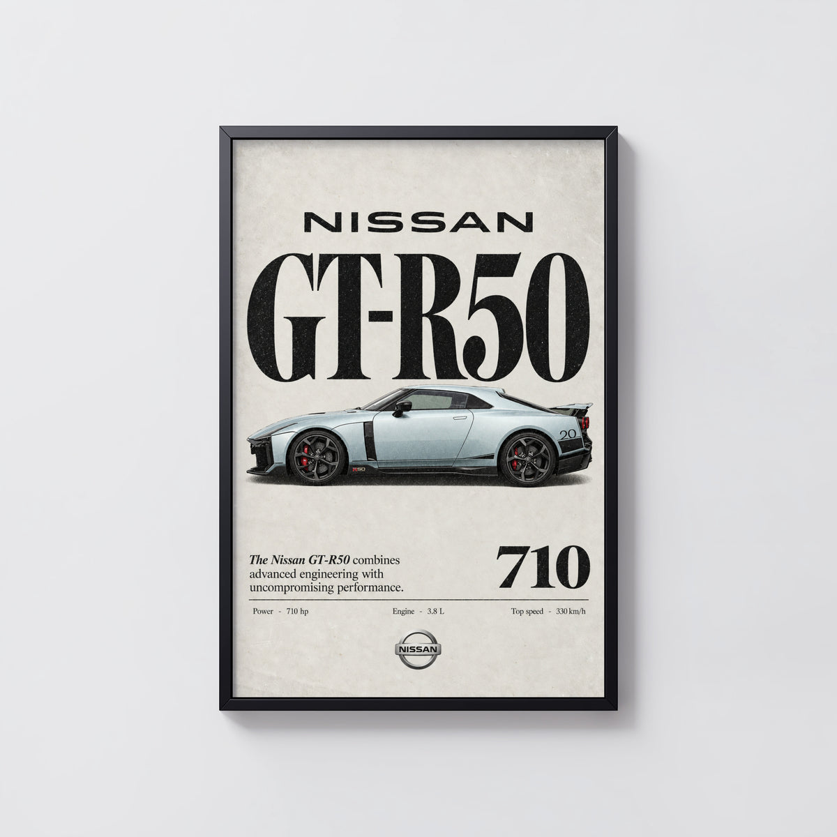 Vintage Nissan GT-R50 Print, Car Wall Art