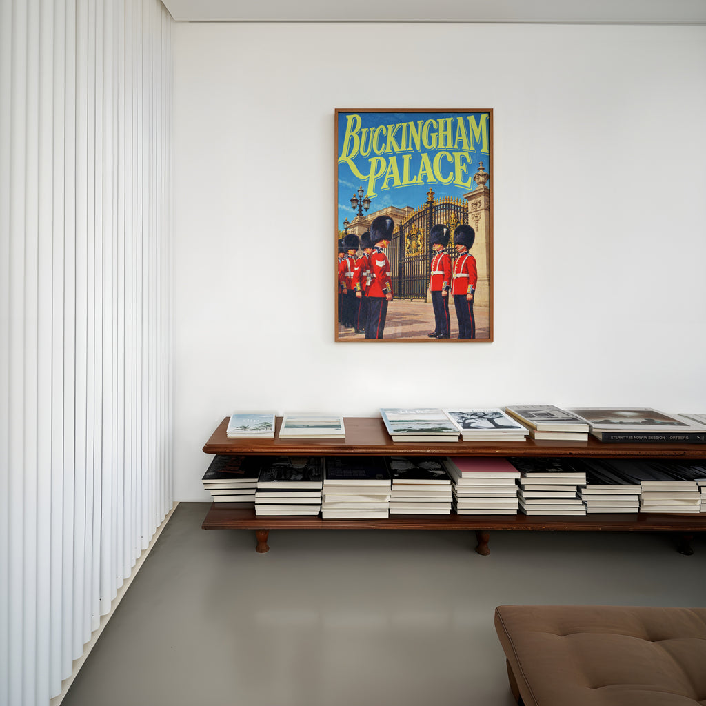 Vintage Buckingham Palace Poster, London Wall Art Print