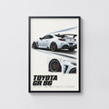 Vintage Toyota GR 86 Print, Car Poster, Garage Wall Art