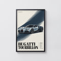 Vintage Bugatti Tourbillon Print, Supercar Wall Art